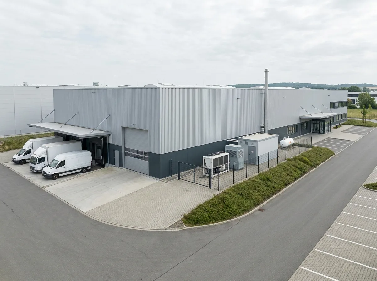 Produktionsimmobilien Visualisierung als verwandte 3D-Leistung für Industriegebäude