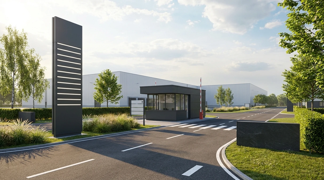 Industriepark Eingang Visualisierung von StratumCGI